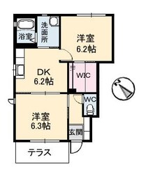 パルテール　Ｂ棟（Ｓ）の物件間取画像